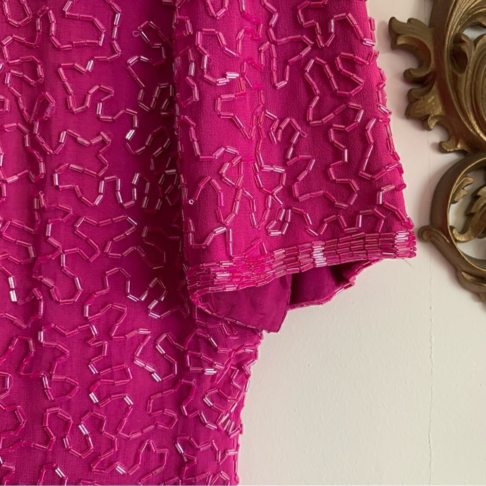 VINTAGE SILK DRESS - Picture 6 of 16